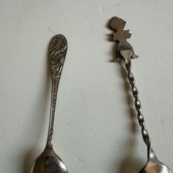 Vintage Antique Sterling Spoons - Native American 