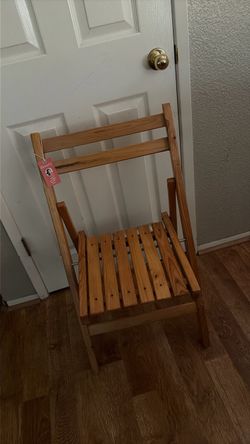 Wooden Folding Chair with Tag