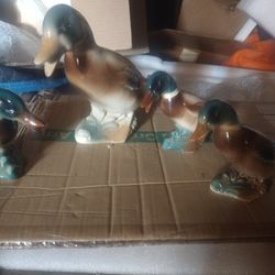 Antique Glass Ducks