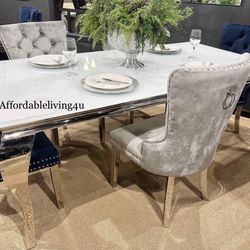 White Glass Chrome Dining Table Only Brand New In Box