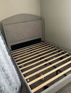 Upholstered Bed Frame with Headboard