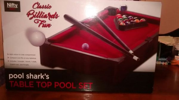 Nifty games pool sharks tabletop pool set for Sale in Orlando, FL ... Nifty games pool sharks tabletop pool set for Sale in Orlando, FL ...