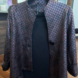 Iridescent Mermaid 3/4 Blazer Jacket Medium