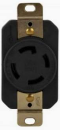 ENERLITES - Industrial Grade Locking Receptacle, 30A, L15-30R - BLACK