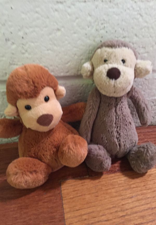 Jellycat monkey and orangutan plush toys Stuffies stuffed animals Eater basket kids for Sale in