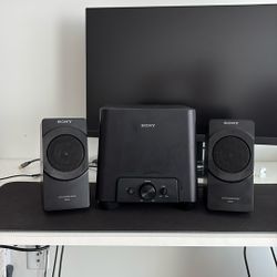 Sony Computer Studio Speaker Setup W/ Subwoofer 