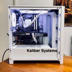 Custom White Gaming Computer with Intel i7, 3060 RTX Ti, 1TB NvME SSD