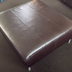 Leather ottoman