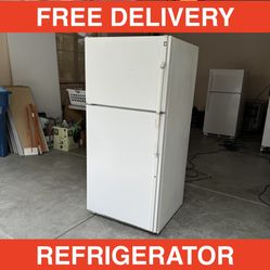 FREE DELIVERY- GE White Fridge Refrigerator Freezer 🛑 PLEASE READ FULL DESCRIPTION 🛑