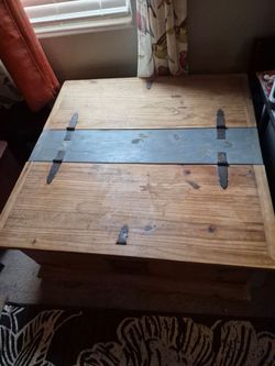 Wooden storage table