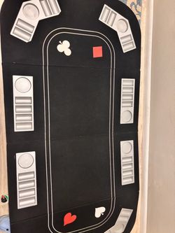 Folding Poker Table Top with Chip Trays