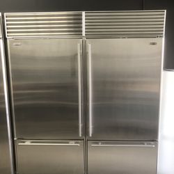 Sub Zero 72” Stainless Steel Built In Refrigerator Column Set 