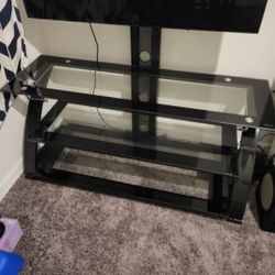 Glass TV Stand- Like New