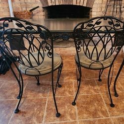 Wrought Iron Patio Furniture Dining Set