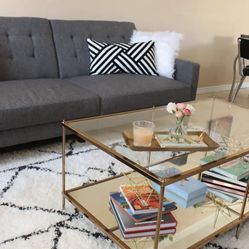 Gold Coffee Table / Chic 1920s Inspired Coffee Table 
