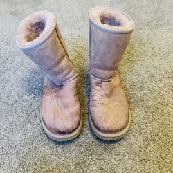 UGG Australia Pink Suede Boots Size 8