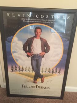 Field of Dreams signed Framed Movie Poster. Memorabilia