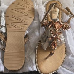 New Rhinestone Sandals Size 8.5