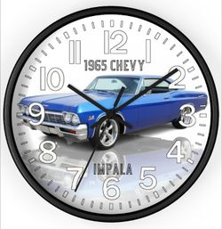 SS 1965 Impala Glow In The Dark Clock New! 