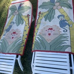 Kids Jungle Animal Area Rugs Set Lion Monkey Giraffe