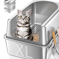 New Stainless Steel Pine Pellet Sifting Litter Box 