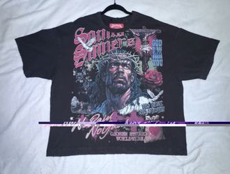 NWT Chosen Studios Worldwide Graphic T-Shirt Mens Medium M Black Boxy Streetwear