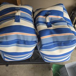 2 bean bag footstools
