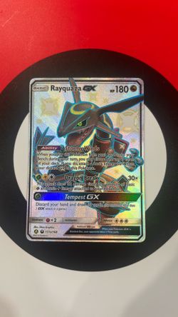 Regular and jumbo shiny rayquaza GX