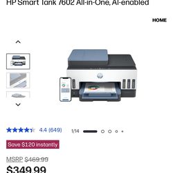 HP Smart Tank 7600r All-in-One Printer
