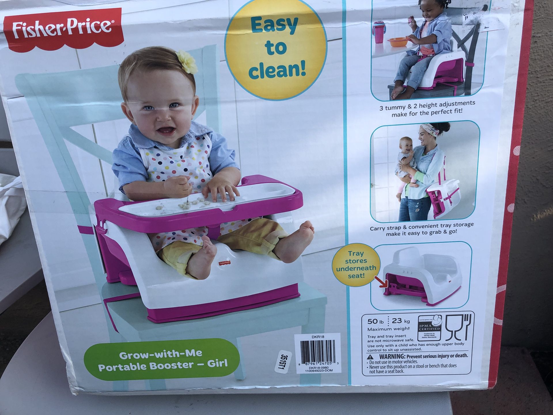 Portable booster seat in box used once