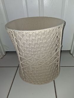 17" H by 16" W macrame` "boho" style laundry basket $20 FIRM
