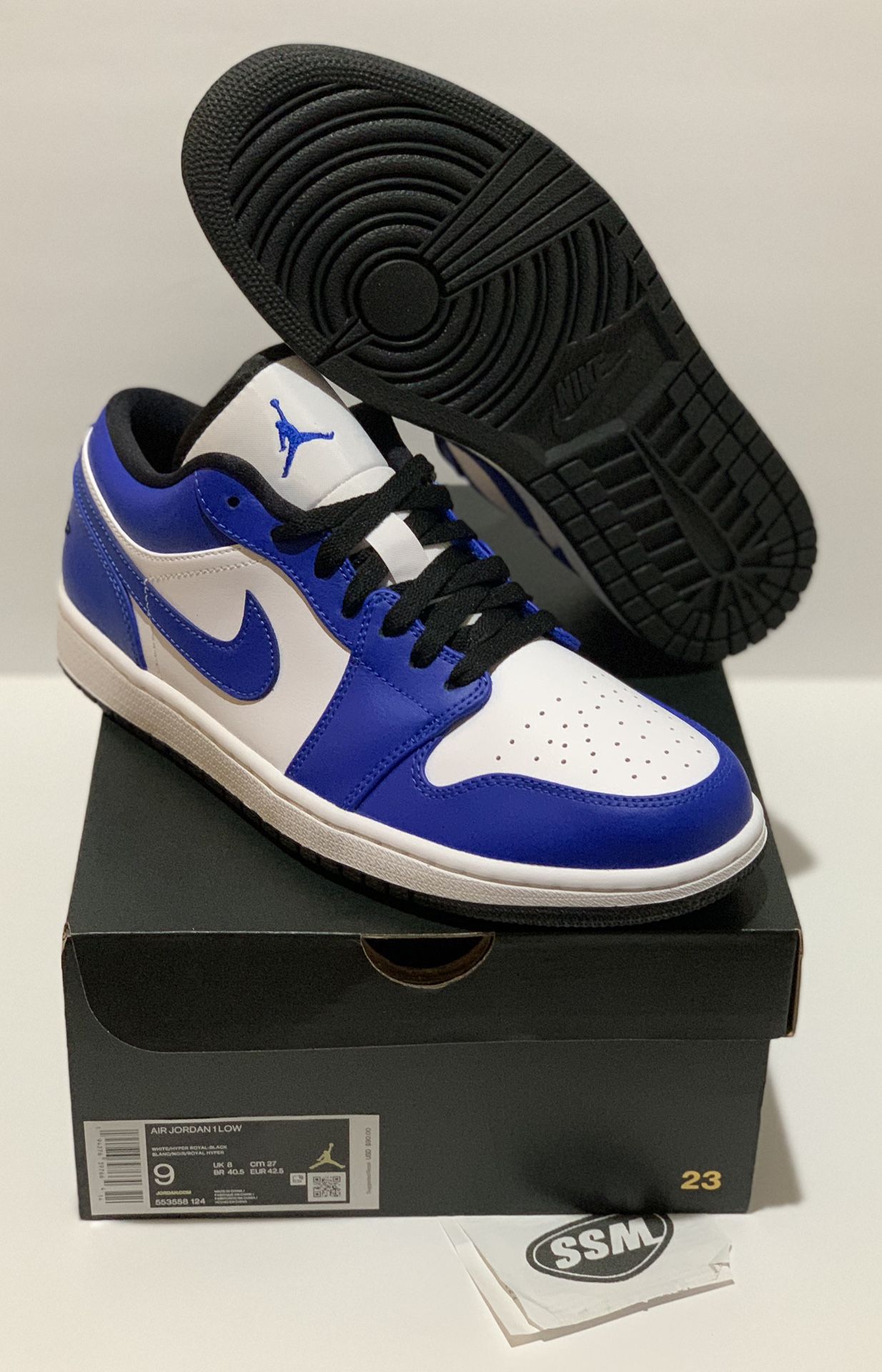 DS Jordan 1 Low Game Royal Size 9 - $155