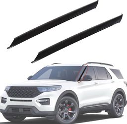 Windshield A-Pillar Trim Molding Left and Right Set Compatible with 2020-2025 Ford Explorer Front Wind Shield Exterior Pillar Outer Trim Replace LB5Z-