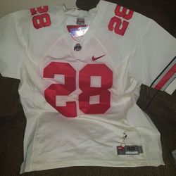 An official Ohio State Jersey It's Been Put Up In A Bag And Got That Burn From Being In That Bag I Guess Packed Up 