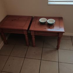 Two Wooden End Tables $20