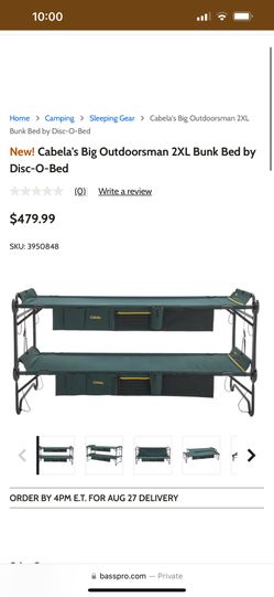 Cabelas Bunk Bed Cots. 2xl