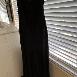 Black Evening Dress/Gown Size 16