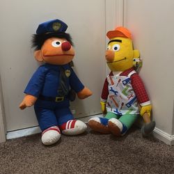 Large Ernie and Bert Stuffed Dolls