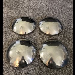 Set Of 4 Semi Truck Dome Hub Caps  