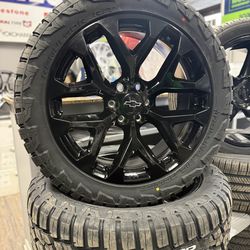 6 LUG RIMS RINES - SNOWFLAKES - NEW - GMC CHEVY CADILLAC - 22” - 6x139.7