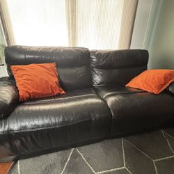 Black Leather Reclining Couch