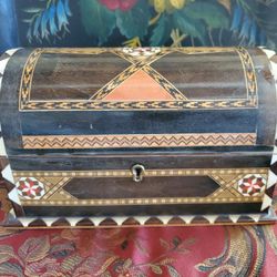 Vintage Spanish Granada Taracea Marquetry Trinket/Jewelry Wood Box