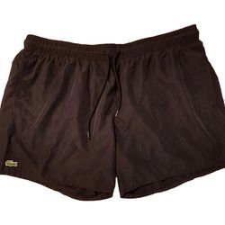 Lacoste Black Swim Shorts – Size XXL – Classic Crocodile Logo