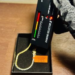 7 ct moissanite tennis bracelet gold over 925 (Vermeil) 8" 3mm