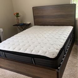 Sealy mattress with headboard complete
