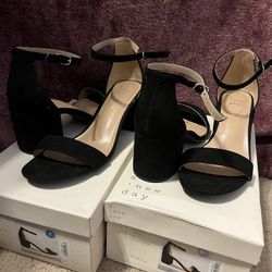 Black Heels Sizes 6.5 & 7