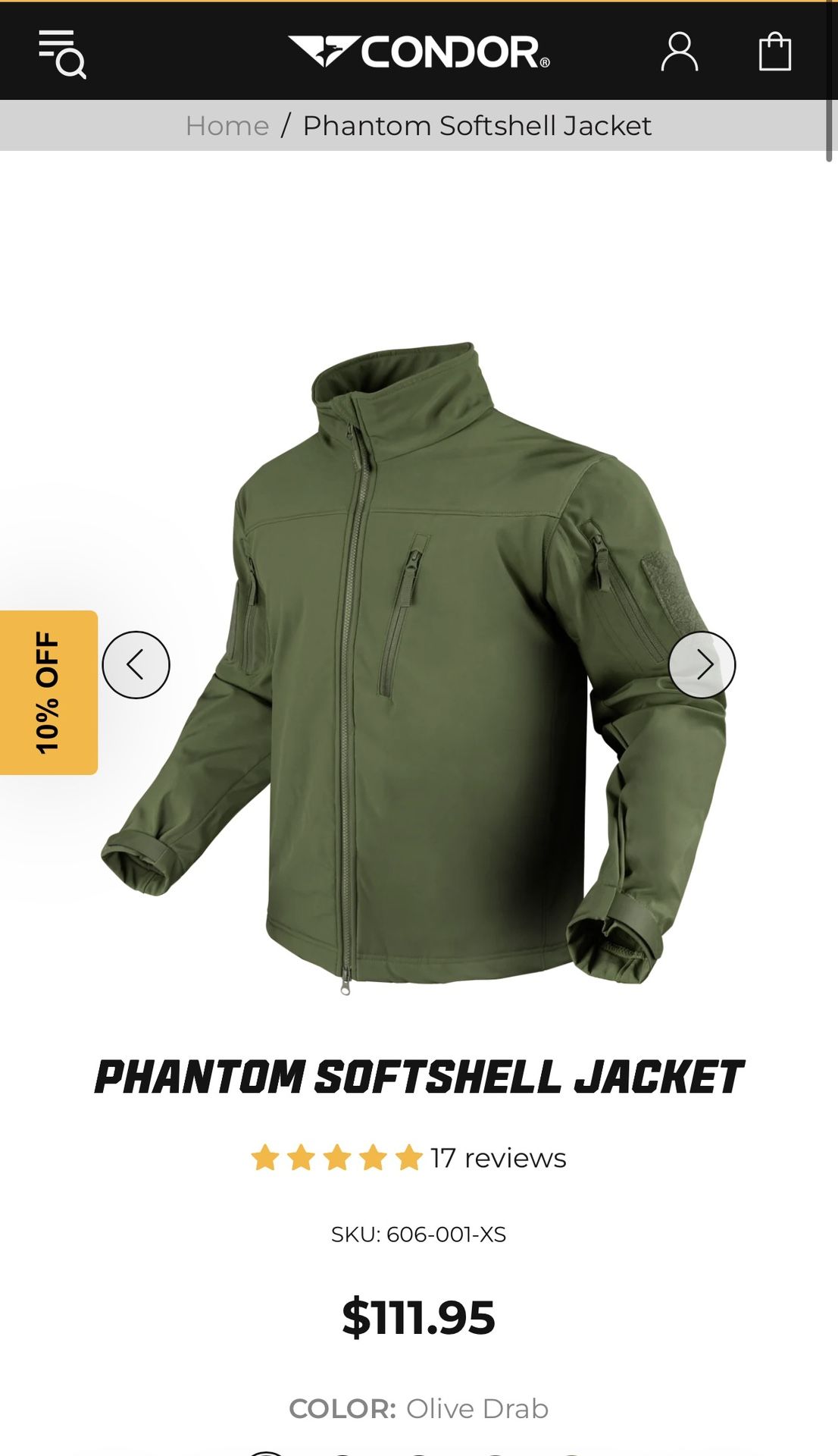 Condor Phantom Softshell jacket Size M men’s Brand New With Tags