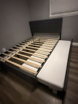 Queen Bed Frame With Twin Trundle 