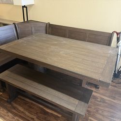 Bench Seat Dining Table Set