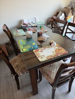 Dining Table With 6 Chairs And Glass Top